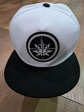 Cayler & Sons Defend Our Crops Hat White Black Cannabis One Size Flat Brim Cap